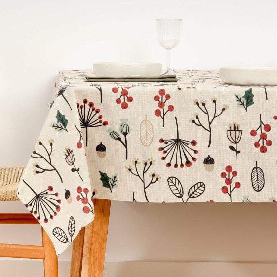 Stain-proof resined tablecloth Belum Merry Christmas Multicolour 200 x 150 cm