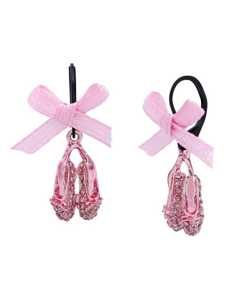 Faux Stone Ballet Slipper Drop Earrings