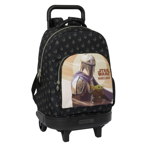 Школьный рюкзак с колесиками The Mandalorian This is the way Чёрный 33 X 45 X 22 cm