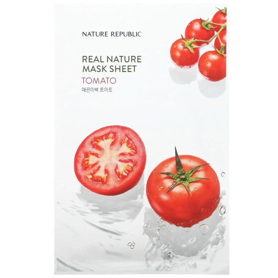 Real Nature Beauty Mask Sheet, Tomato, 1 Sheet, 0.77 fl oz (23 ml)