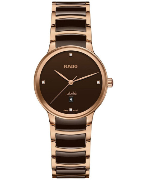 Часы Rado Swiss Centrix Diamond Brown 31mm