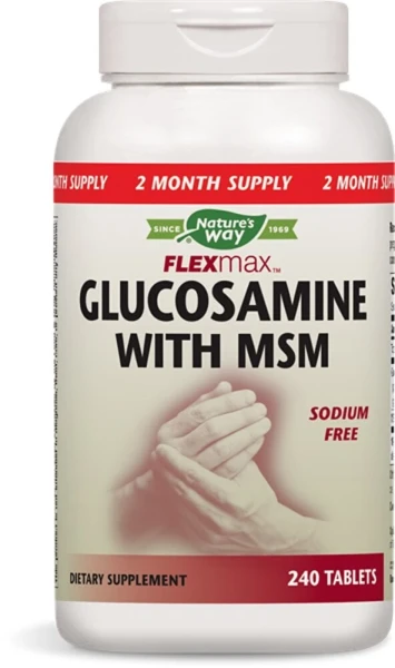 Natures Way FlexMax Glucosamine with MSM Комплекс с глюкозамином и МСМ без натрия 240 таблеток 4490₽