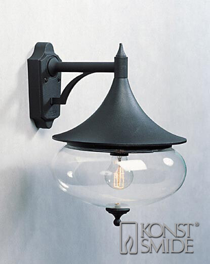 Konstsmide 581-750 - Outdoor wall lighting - Black - Garden - Patio - Transparent - 1 bulb(s) - Clear