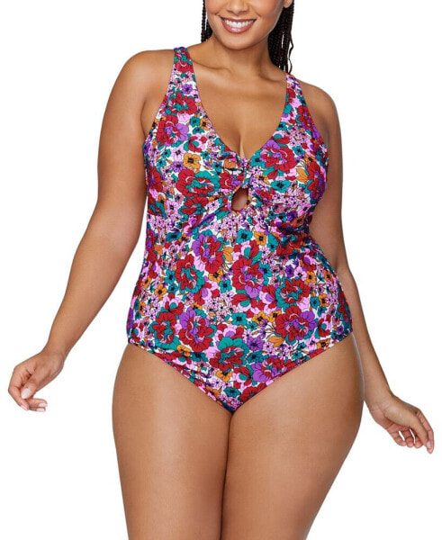 Trendy Plus Size Muna Floral One-Piece Swimsuit