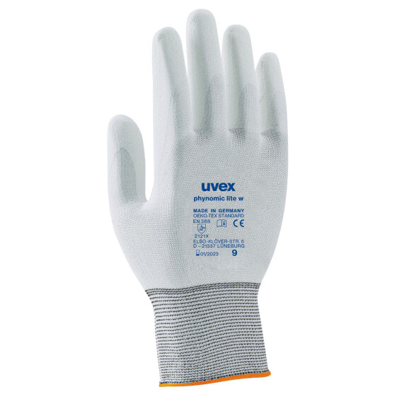 Защитные перчатки Uvex Arbeitsschutz 6004109 - белые - EUE - взрослые - универсальные - 1 шт.