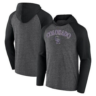 MLB Colorado Rockies Men's Lightweight Hooded Sweatshirt - S