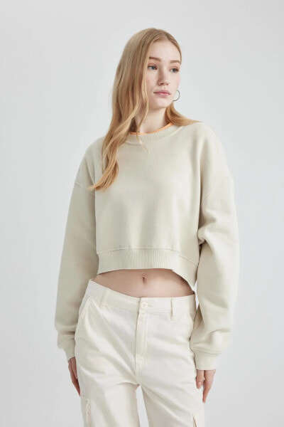 Coool Crop Basic Sweatshirt C2116ax24sp