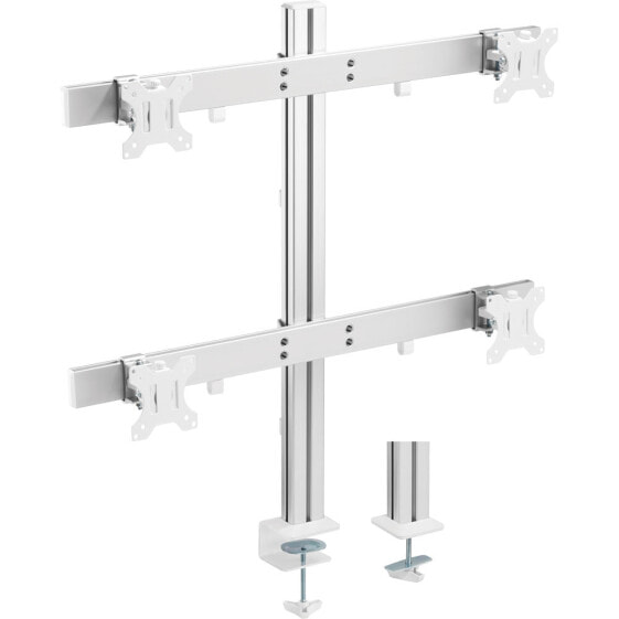 InLine Aluminium monitor desk mount for 4 monitors up to 32" - 8kg