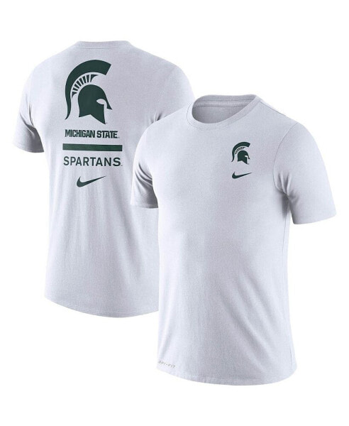 Men's White Michigan State Spartans DNA Logo Performance T-shirt
