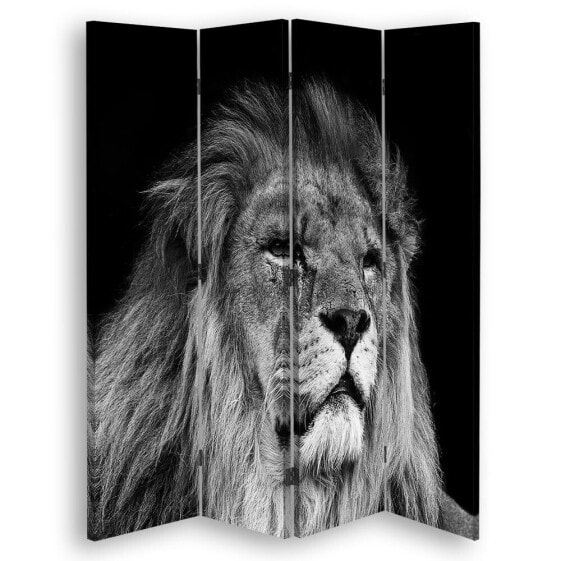 Paravent Black And White Lion