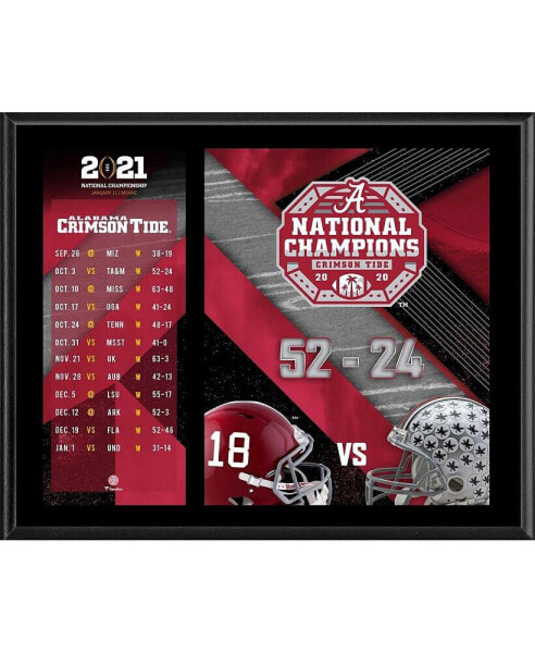 Плакетка сублимированная Fanatics чемпионов по футболу колледжа 2020 года Alabama Crimson Tide 12" x 15" - Национальные.