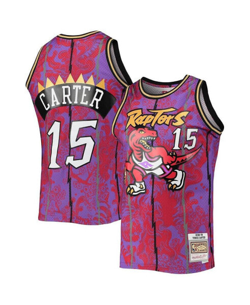 Men's Vince Carter Purple Toronto Raptors Hardwood Classics 1998-99 Lunar New Year Swingman Jersey