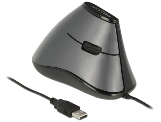 Delock 12527 - Right-hand - Optical - USB Type-A - 800 DPI - Black - Grey