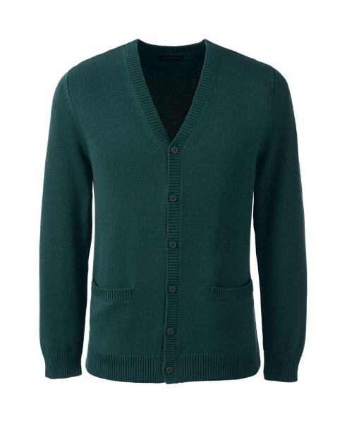 Men's School Uniform Cotton Modal Button Front Cardigan Sweater