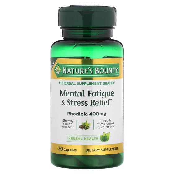 Nature's Bounty, Для снятия умственной усталости и стресса, 400 мг, 30 капсул