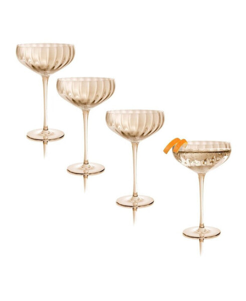Modern Coupe Glasses, Set of 4