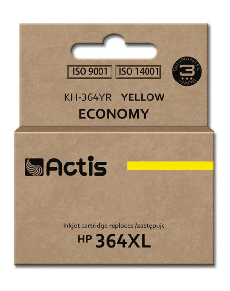 Actis KH-364YR ink (replacement for HP 364XL CB325EE; Standard; 12 ml; yellow) - Standard Yield - Dye-based ink - 12 ml - 1 pc(s) - Single pack