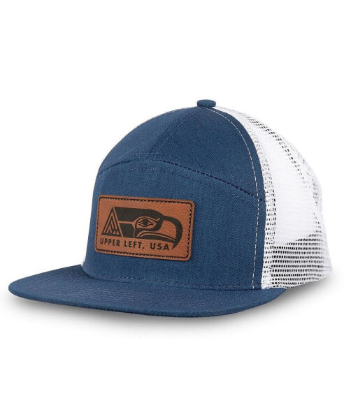 Men's College Navy Seattle Seahawks Cornerstone Snapback Adjustable Hat