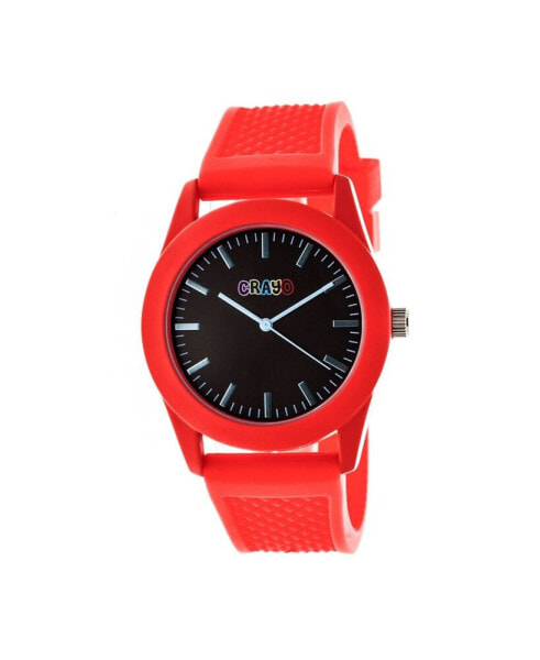 Unisex Storm Red Silicone Strap Watch 40mm