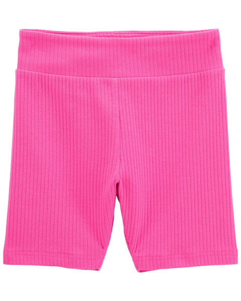 Kid Ribbed Bike Shorts 6-6X