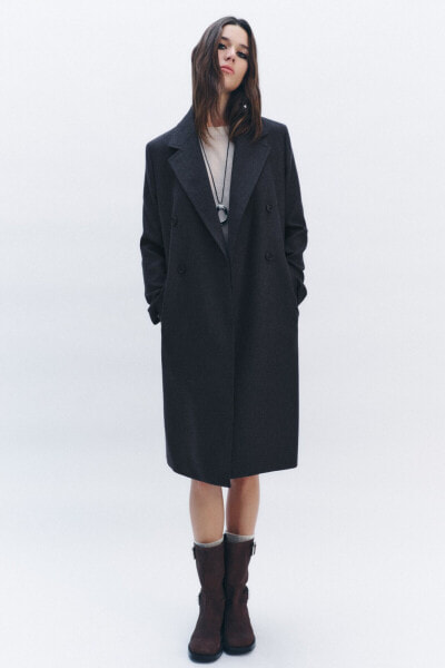 Zw collection wool blend frock coat