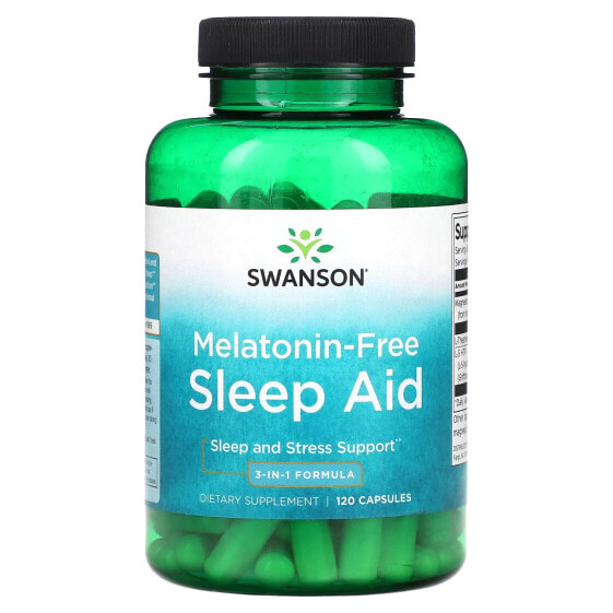 Витамины для здорового сна Swanson Melatonin-Free Sleep Aid, 3-In-1 Formula, 120 капсул