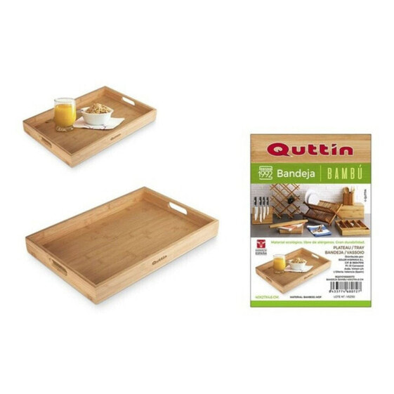 QUTTIN 40x27x4.6 cm Bamboo Tray