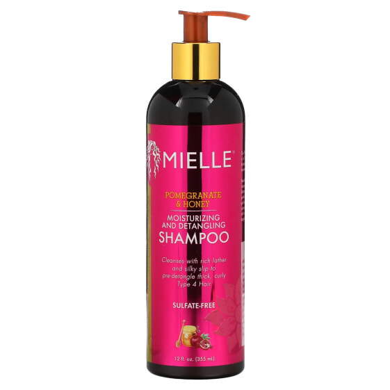 Mielle, Увлажняющий шампунь для распутывания волос, гранат и мед, 355 мл (12 жидк. Унций)