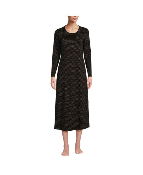 Petite Cotton Long Sleeve Midcalf Nightgown