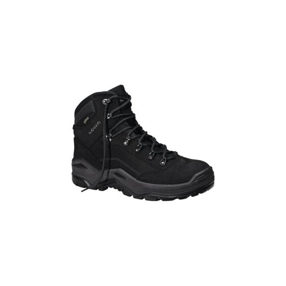 Lowa Sicherheitsstiefel Renegade Work GTX black Mid Größe 45 schwarz/schwarz S3 CI/HI/HRO/SRC EN ISO 20345 Nubukleder/Textilmaterial