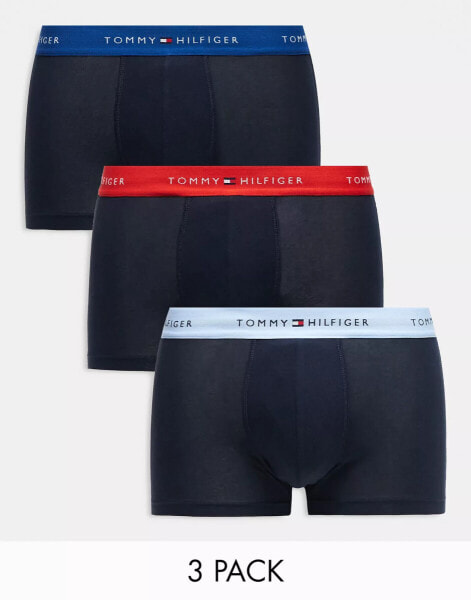 Tommy Hilfiger signature cotton essentials 3 pack trunks in multi