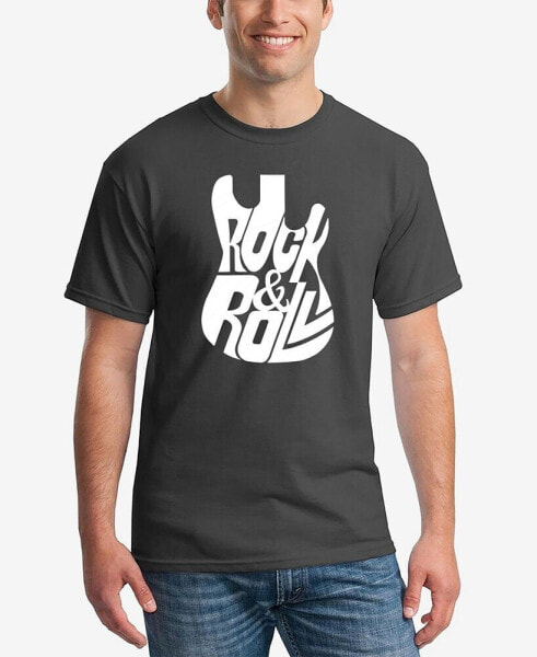 Rock And Roll Guitar - Men's Word Art T-Shirt