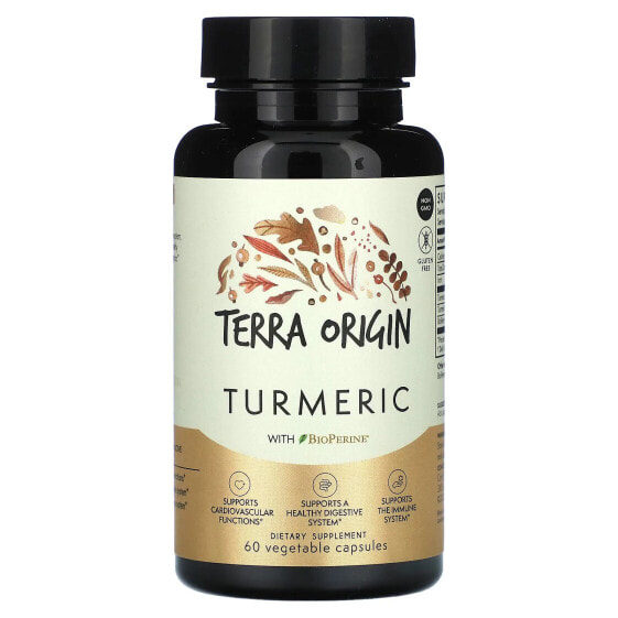 Turmeric With BioPerine, 60 Vegetable Capsules