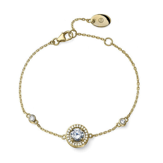 Dazzling gold-plated bracelet with cubic zircons Sunshine 63525G