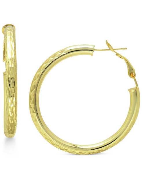 Medium Hoop Earrings in 18k Gold-Plated Sterling Silver, 1-1/2", Created for Macy's