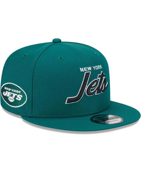Men's Green New York Jets Main Script 9Fifty Snapback Hat