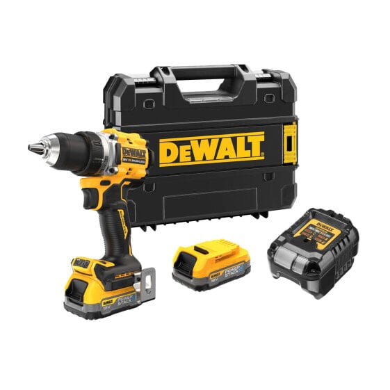 DeWALT Akku-Bohrschauber DCD800E2T 18V mit 2x 1,7 Powerstack Akkus+ Lader T-STAK