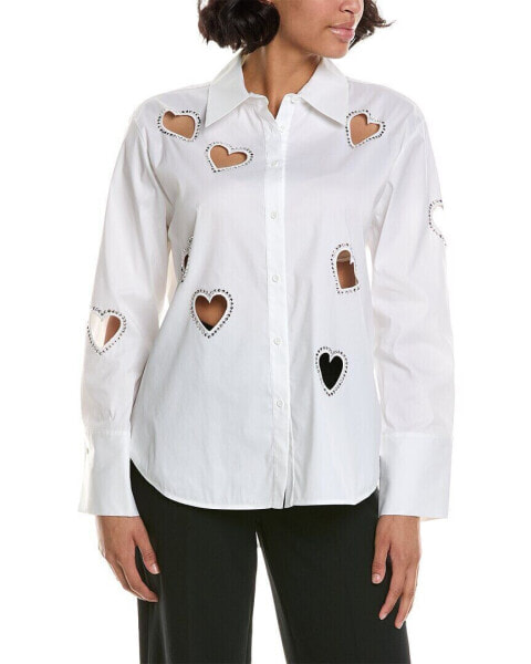 Alice + Olivia Finley Shirt Women's White Xl