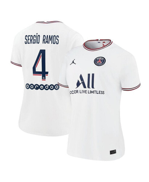 Women's Sergio Ramos White Paris Saint-Germain 2021/22 Fourth Replica Jersey