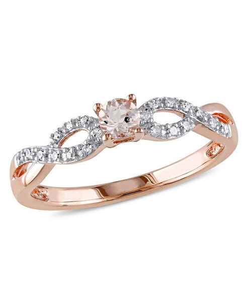 Кольцо Macy's Morganite Infinity Gold