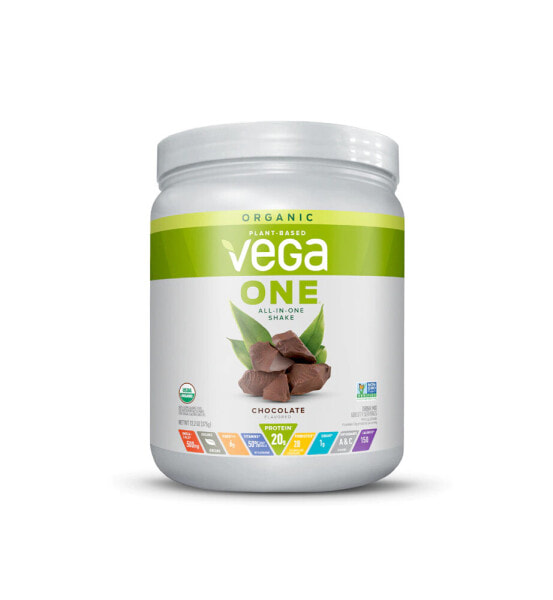 Vega One Organic All-In-One Shake Chocolate  Растительный протеиновый коктейль со вкусом шоколада 375 г