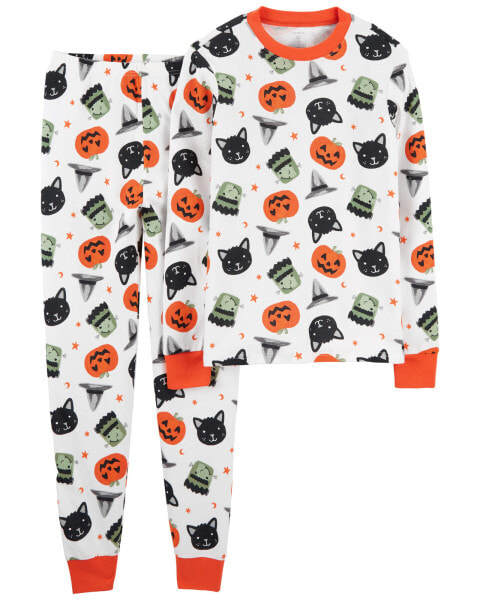 Adult 2-Piece Halloween 100% Snug Fit Cotton Pajamas XS