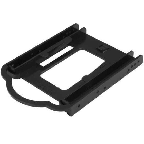 StarTech.com 2.5" SSD/HDD Mounting Bracket for 3.5" Drive Bay - Tool-less Installation - 8.89 cm (3.5") - Carrier panel - 2.5" - IDE/ATA - Serial ATA - Serial ATA II - Serial ATA III - Serial Attached SCSI (SAS) - Black - Plastic