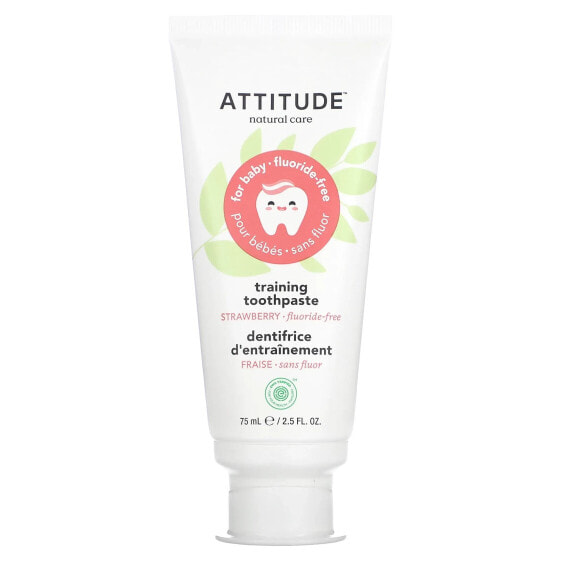 Зубная паста без фтора для детей, клубничная, 75 мл, Attitude Baby Training Toothpaste