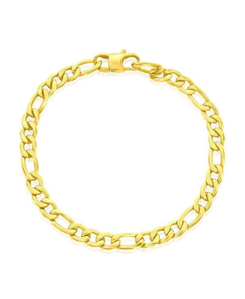 Stainless Steel 7mm Figaro Chain Bracelet