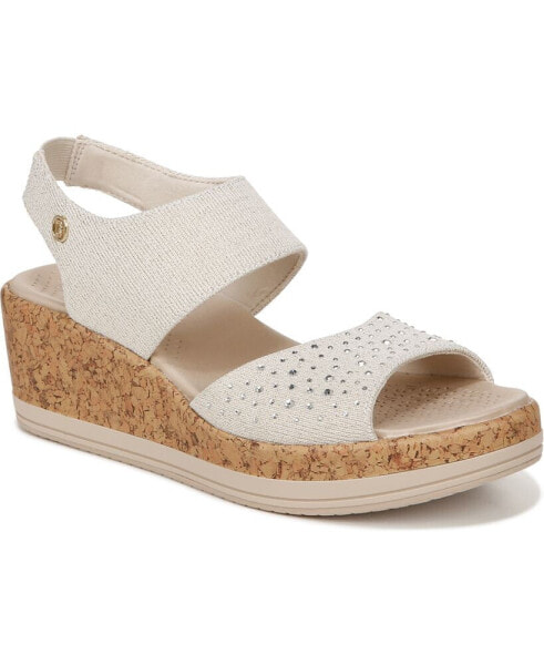 Reveal-Bright Washable Slingback Wedge Sandals