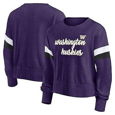 NCAA Washington Huskies Women's Crew Neck Fleece Sweatshirt - L
