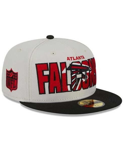 Men's Stone, Black Atlanta Falcons 2023 NFL Draft On Stage 59FIFTY Fitted Hat