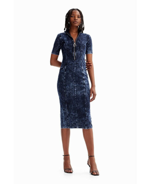 Women's Denim midi dress