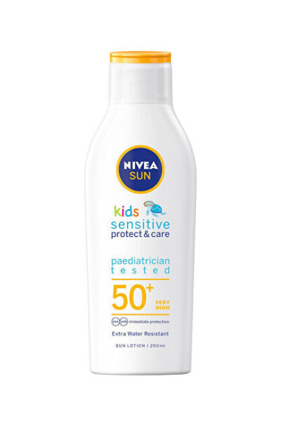 Детский лосьон для загара Nivea SPF 50+ Sun Kids (Чистый и Чувствительный Солнечный Лосьон) 200 мл